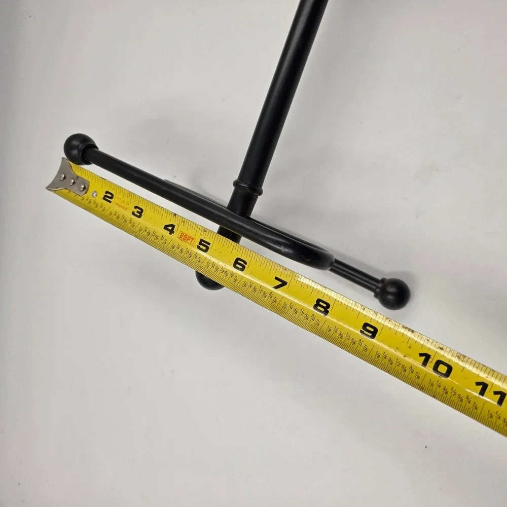 LG Sourcing Matte Black Metal S-Curve Countertop Hand Towel Holder 161316
